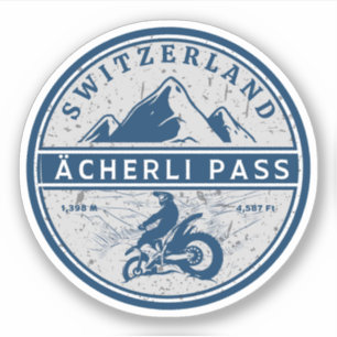 Sticker Ächerli Pass circuit moto suisse-alpes