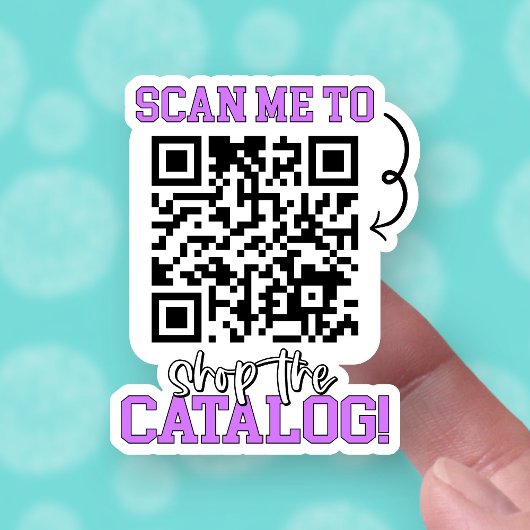 Sticker Acheter Le Catalogue Purple QR Code Petites entrep