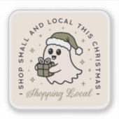Sticker Acheter petit et local ce Noël (Devant)
