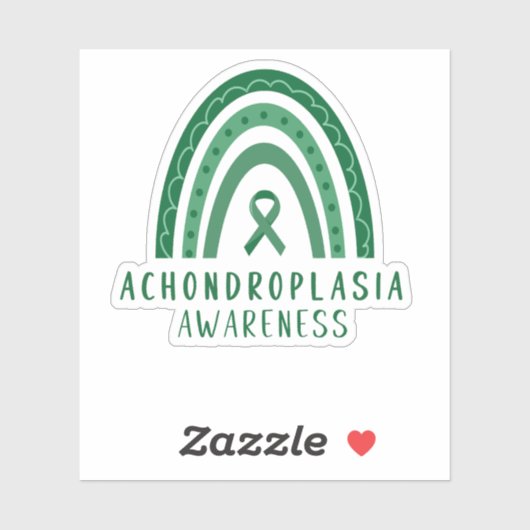 Sticker Acondroplasia Vert arc-en-ciel sensibilisation au (Feuille)