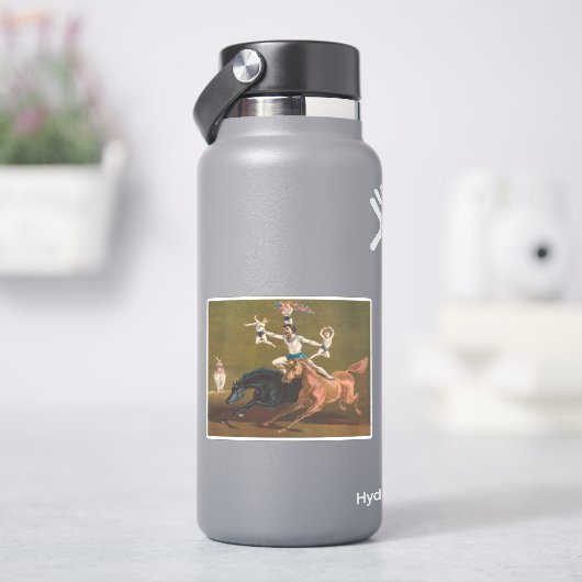 Sticker acrobates à cheval. (HydroFlask)