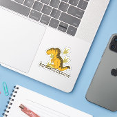 Sticker Acrocanthosaurus (Ordinateur portable avec iPhone)