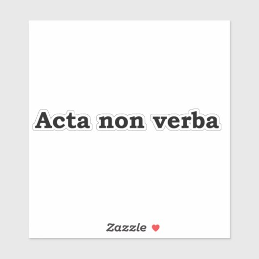 Sticker Acta non verba (Feuille)
