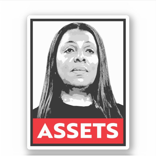 Sticker ACTIFS : Letitia James (Devant)