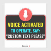 Sticker Activé Voix Personnalisé Pour Distributeur (Feuille)