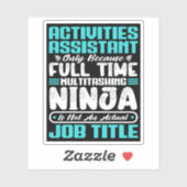 Sticker Activités Assistant Titre du travail Compétences p (Feuille)