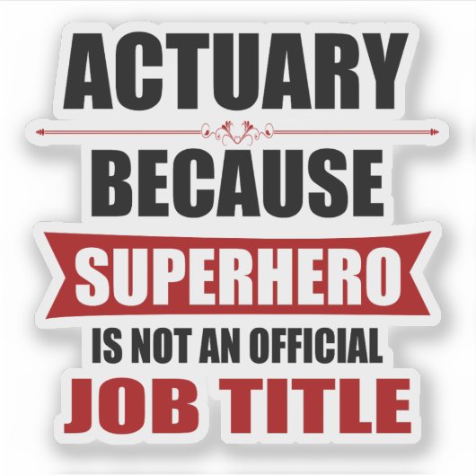 Sticker Actuary Superhero Novelty (Devant)