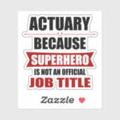 Sticker Actuary Superhero Novelty (Feuille)