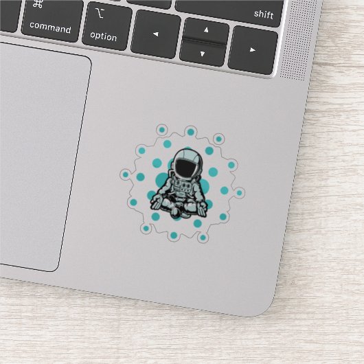 Sticker ADA Coin Kryptowährung commerce - Astronaut Cardan (Détail)