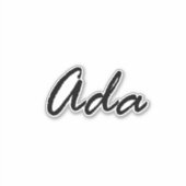 Sticker Ada name, pour Ada (Devant)