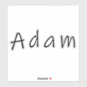 Sticker Adam nom, pour Adam (Feuille)
