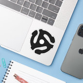 Sticker Adaptateur vinyle de 7 pouces 45 tr/min insérez l' (Ordinateur portable avec iPhone)