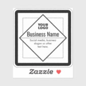 Sticker Add Your Logo Customizable Template (Feuille)