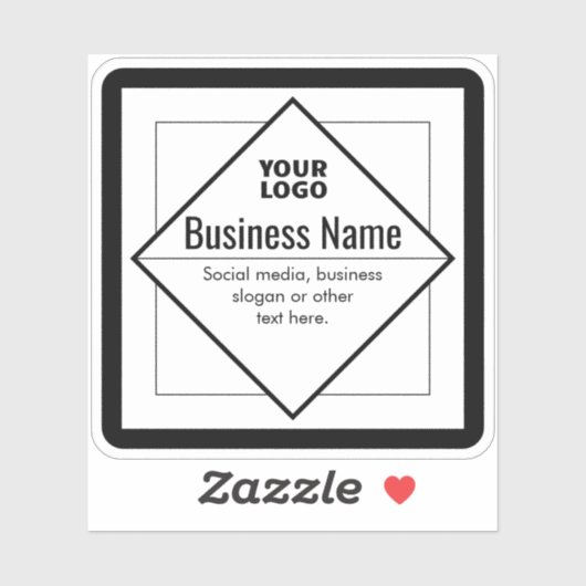 Sticker Add Your Logo Customizable Template (Feuille)
