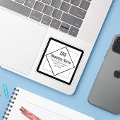 Sticker Add Your Logo Customizable Template (Ordinateur portable avec iPhone)