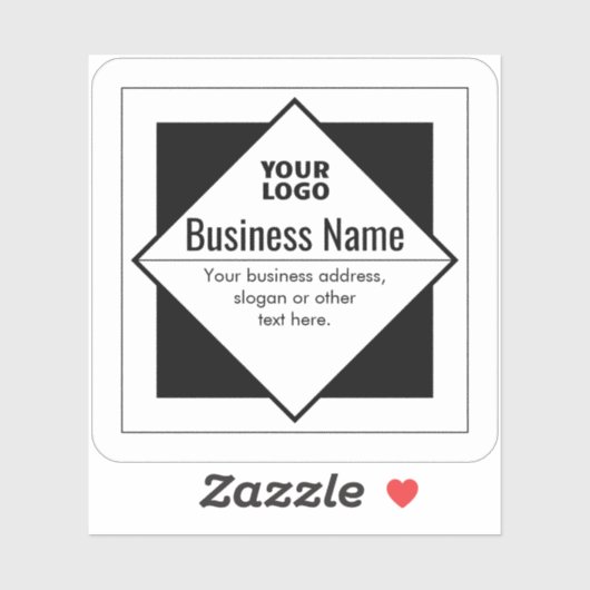 Sticker Add Your Logo Customizable Template (Feuille)