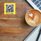 Sticker Add your own Code QR Scan to order Minimum Simple