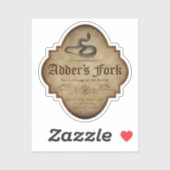 Sticker Adder's Fork Apothecary DC (Feuille)