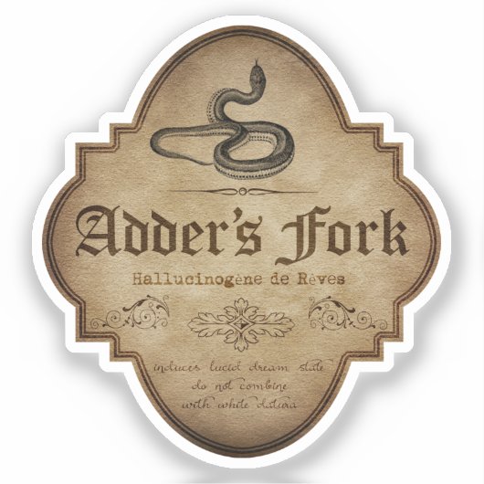 Sticker Adder's Fork Apothecary DC (Recto)