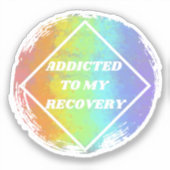 Sticker Addicé À Ma Récupération - NA Narcotiques Anonyme (Recto)