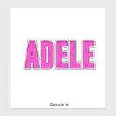 Sticker Adele nom, pour Adele (Feuille)