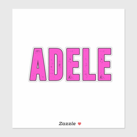 Sticker Adele nom, pour Adele (Feuille)