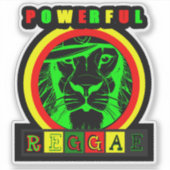 Sticker Adesivo Powerful Reggae (Devant)