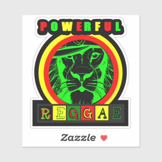 Sticker Adesivo Powerful Reggae (Feuille)