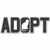 Sticker Adopter les animaux (Devant)