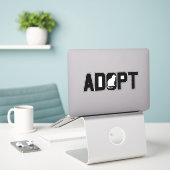 Sticker Adopter les animaux (Ordinateur portable sur le bureau)