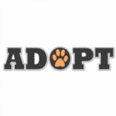 Sticker Adopter les animaux (Devant)