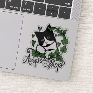 Sticker Adoptez Ne pas Acheter Tuxedo Cat Art