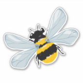 Sticker Adorable abeille peinte Illustration (Devant)