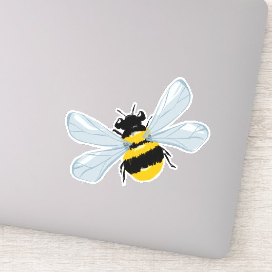 Sticker Adorable abeille peinte Illustration (Détail)