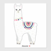 Sticker Adorable Alpaca blanc (Feuille)