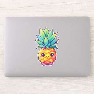 Sticker Adorable ananas Kawaii | Joyeux fruits