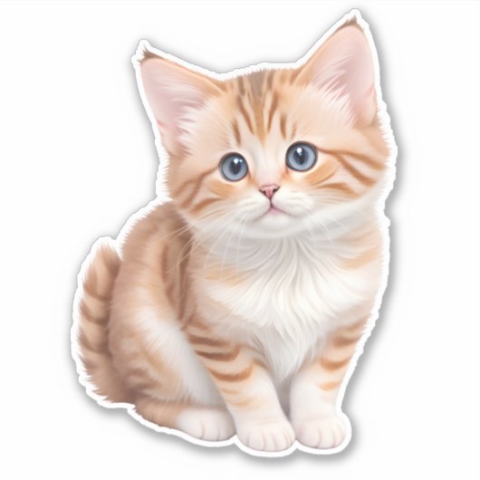 Sticker adorable Baby Kitten mignonne (Devant)