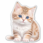 Sticker adorable Baby Kitten mignonne Feline (Devant)