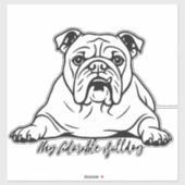 Sticker Adorable Bulldog (Feuille)