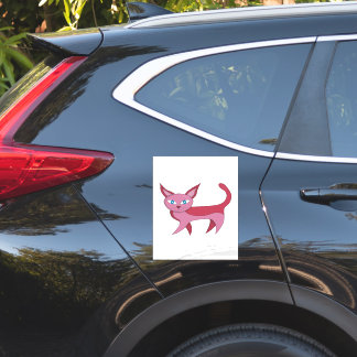 Sticker Adorable chat rose et chaton Doodles
