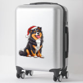 Sticker adorable chien de Noël (Sur valise)