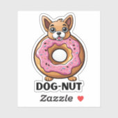 Sticker Adorable Chien-Nut étanche (Feuille)