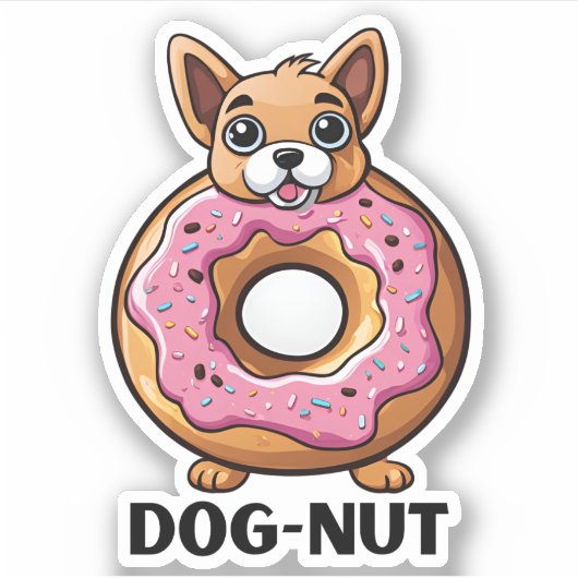 Sticker Adorable Chien-Nut étanche (Devant)