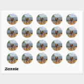 Sticker Adorable chien spitz nain furieux (Feuille)