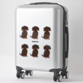 Sticker Adorable Chiens Dachshund Style Felt (Sur valise)