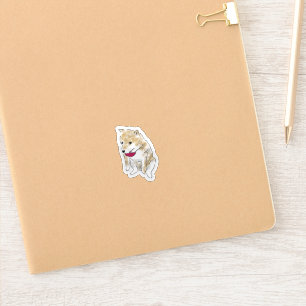 Sticker Adorable Chiot Shiba Inu Mignon