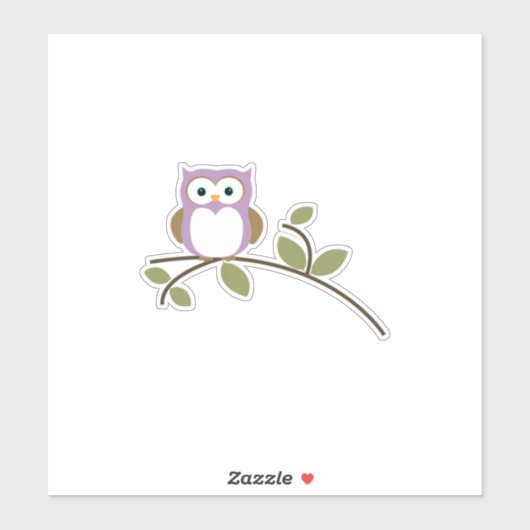 Sticker Adorable Chouette de dessin (Feuille)