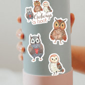 Sticker Adorable Chouettes d'aquarelle Owlways a Hoot