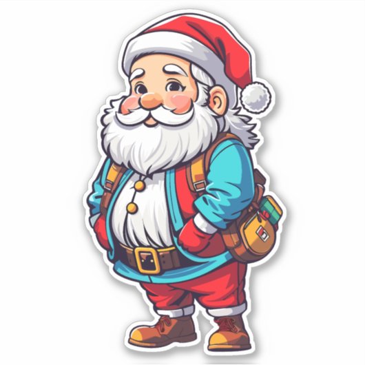 Sticker Adorable Chubby Père Noël (Devant)