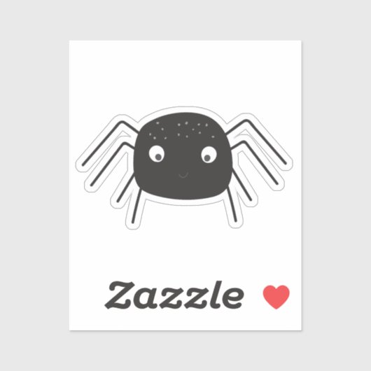 Sticker adorable collant d'araignée (Feuille)